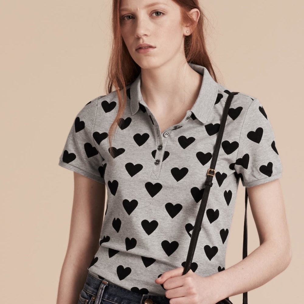 BURBERRY BRIT Heart Print Polo SzM=US8